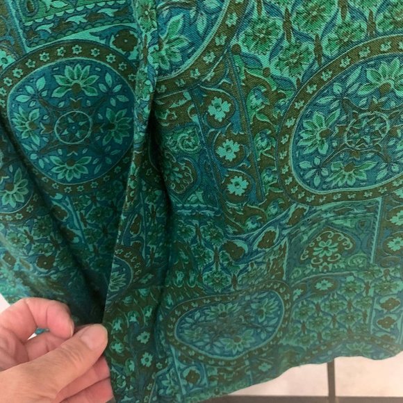 RELOMS Vintage Mandala Paisley Button Down Dress Green Women's Size 20 - Picture 12 of 12